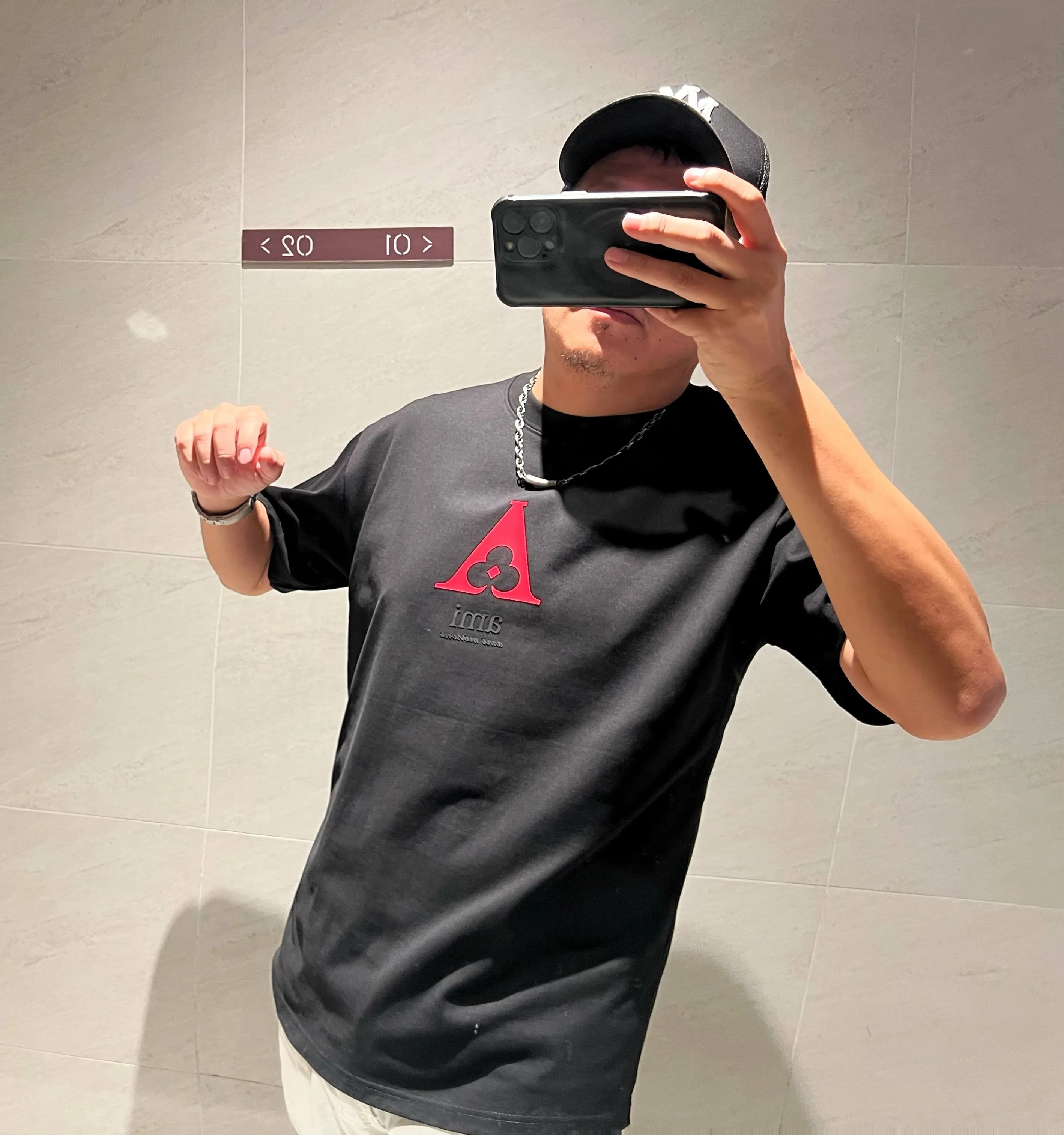 2026 spring and summer pure cotton 270g double yarn plain short-sleeved logo: AMI Process: silicone Color: black/white/iron gray Sizes: XS~L
